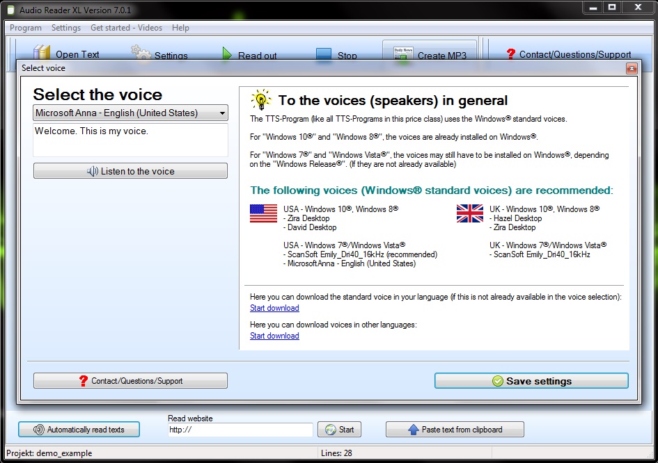 Text to speech software
